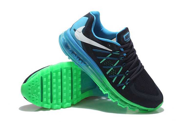 Nike Air Max 2015 foot locker outlet basket noir bleu vert sport